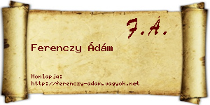 Ferenczy Ádám névjegykártya