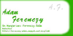 adam ferenczy business card